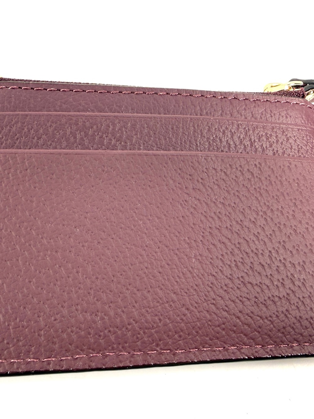 kate spade Plum Zip Card Holder in Deep Berry - Picture 3 of 6